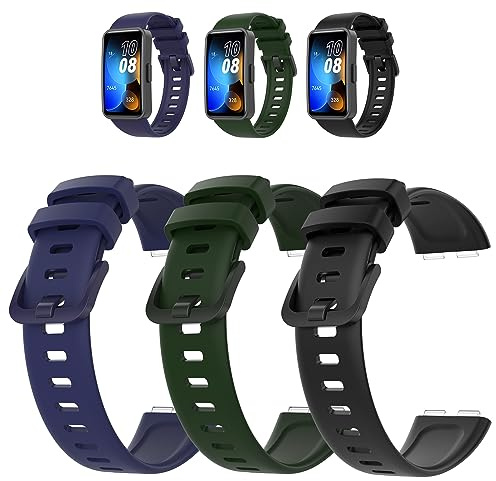 Simpeak 3 stycken armband kompatibla med Band 8/ Band 9, justerbar elastisk silikagel sportband dam herr