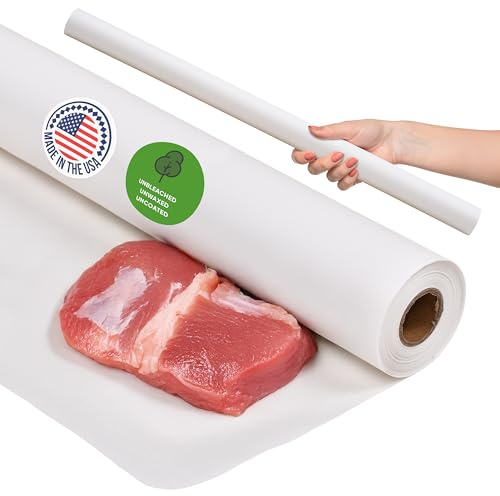 Lock Cowboy Butchers Paper Roll - 36x1200 Inches - Versatile Food Wrapping, Smoking, and Craft Paper - Ultra Durable - Moisture-Resistant - Ideal for BBQ, Deli and Art Projects - White