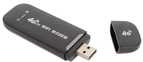 VBESTLIFE Módem WiFi USB 4G LTE, Alta Velocidad de 150Mbps, Soporte para 10 Dispositivos, Ranura para Tarjeta SIM, Plug and Play, Adecuado para Oficina, Viajes, Hogar (Black)
