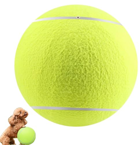 AWAOVV 9.5 Oversize Giant Tennis Ball for Dogs, Dog Tennis Balls Ball, 24 CM Tennis Ball Launcher for Pet Dogs Training & Fun