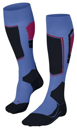 FALKE Sk4 Advanced W Kh Lana Filo Funzionale Caldi Sottili, Calzini da sci Donna, Blu Morning Sky 6546-O, 35-36