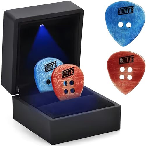 Premium Plektren Gitarre - Geschenk für Gitarristen Plektrum Box - Plectrum für Akustikgitarre Plectrum für E-Guitar - Gitarren Plektrum Gitarren Zubehör