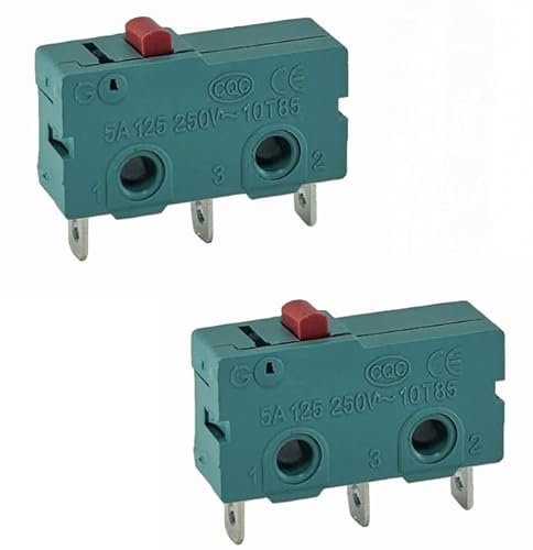 2 Stück, Mikrotaster 3 Pins 250V 5A, 2 Stellungen EIN/EIN Endschalter, Wechselschalter, Berührungsempfindliche Mikroschalter, für Mechanik, Elektronische Geräte, Automaten