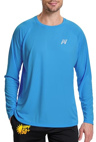 MEETWEE Camiseta Natación Hombre, UV Manga Corta/Larga Rash Guard Camiseta de Protección UPF 50＋Secado Rápido Deportes Acuáticos Surf Natación Verano