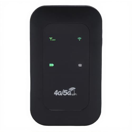 Hotspot WiFi 4G 5G, Router Mobile LTE per Schermata di Visualizzazione LED Ad Alta velocità da 300 Mbps, Router Portatile con Slot per Schede SIM, connettività del Dispositivo 10