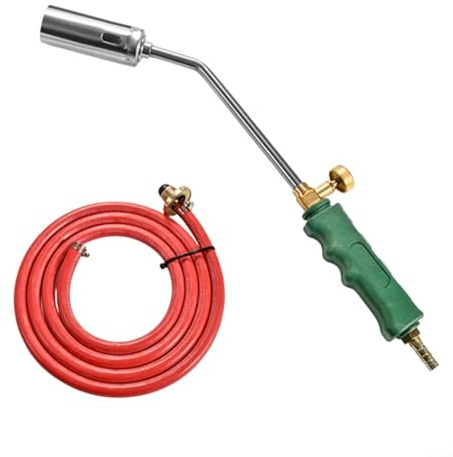 Boquilla profesional de acero inoxidable con interruptor único para soplete de gas, con interruptor de cobre, para el hogar, calefacción, cocina, barbacoa, 40 cm de longitud (tipo 30)