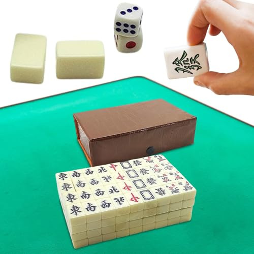 set di giochi cinesi mahjong set tradizionali in piastrelle portatili compatte di piastrelle autentiche riunioni familiari di famiglie leggere durevoli costruzioni facili spazio di gioco diverti
