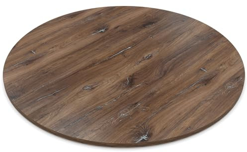 AUPROTEC Piano da tavolo 19 mm, rotondo, Ø 800 mm, rovere Bijoux moscato, pannello in legno rivestito in melamina, truciolato con bordo ABS a scelta: 80 cm