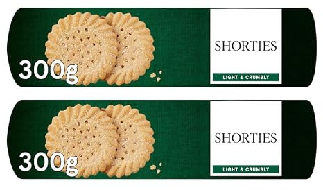 Shorties Light & Crumbly Biscuits, Vegetarian, 300g, Pack of 2