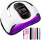 BEYAOBN 168W Nageltrockner UV LED Nagellampe Lampe für Nägel, Professionelle Nagellampe mit 4 Timer Einstellungen, mit Maniküre Werkzeuge Anfänger Set,Nagelwerkzeuge für Fingernagel und Zehennagel
