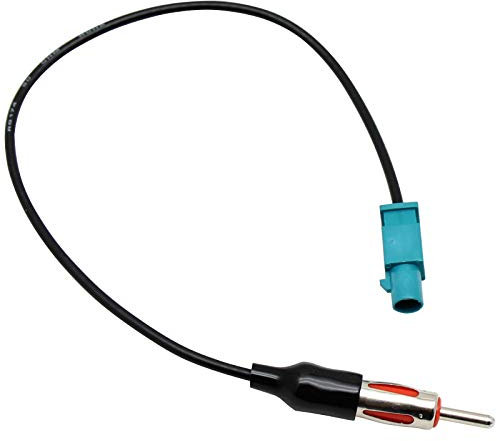 RED WOLF Car Radio Antenna Wire Adapter Fit for 2003-2007 Volkswagen VW Jetta Passat BMW X5 M3, for 2007-2023 Jeep Wrangler JK JKU Dodge Chrysler Install Aftermarket Stereo Antenna Adaptor Cable Plug
