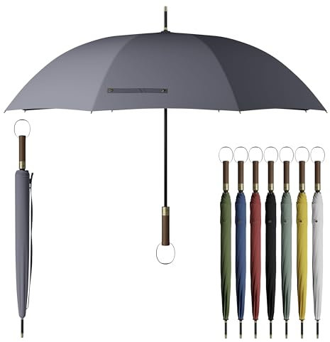 Sapor Design Regenschirm Stockschirm sturmfest Auf-Automatik windsicher | XXL groß & stabil für 2 Personen Damen & Herren | Golfschirm Reise – 123 cm Ø elegant | SAPOR MODERN