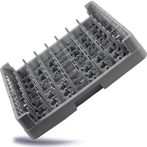Gastronette Spülkorb Korb Tellerkorb Tassenkorb 64 Finger Gewerblicher Spülkorb für Großküchen Gastronomie Restaurants Kantinen Robuster Kunststoff Anpassbare Aufteilung Hygienisch und Langlebig