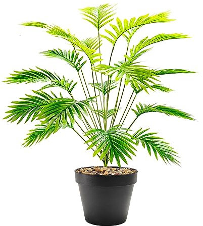 Camiraft Kunstpflanze Groß Areca Palme 84cm Künstliche Pflanzen im Topf Kunstpalme Fake Plastik Dekor,Künstliche Pflanzen Fake Pflanzen Plastik Pflanze Deko für Wohnzimmer Balkon Büro