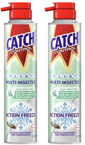 CATCH CONTROL Aérosol Freeze Mutli-Insectes - Lot de 2 x 300ml