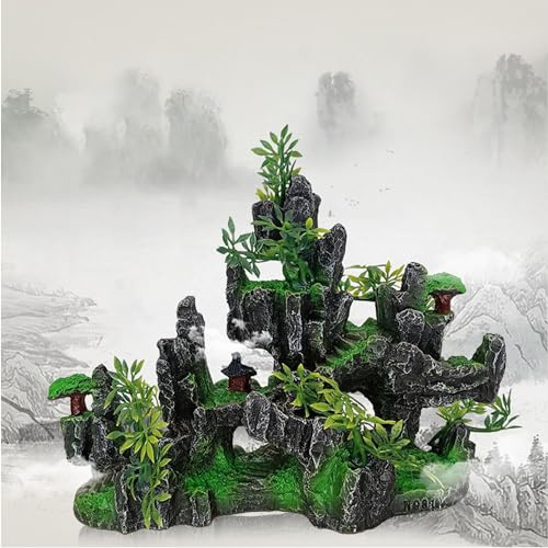 CHSG Résine Artificielle Aquarium Naufrage Pêche Bateau Décor Poisson Réservoir Aménagement Paysager Décor, pour Une Utilisation dans L'aquarium, La Fontaine, Les Ornements Décorés De -Les rocailles
