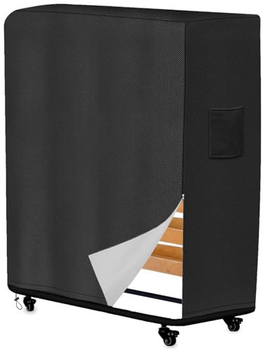 Klappbett Abdeckung Staubdichte,Klappbett Schutzhülle Wasserdicht，Klappbettdecke Aufbewahrungstasche mit Kordelzug und BelüFtungsöFfnungen,Klappbett Hülle 210D-Oxford (99*38*114cm,Schwarz)