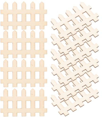 POPETPOP 100 Piezas De Valla De Madera En Miniatura para El Hogar Suculentas De Jardín De Hadas En Valla De Estacas En Miniatura para Accesorios De Jardín Valla Pequeña Mini