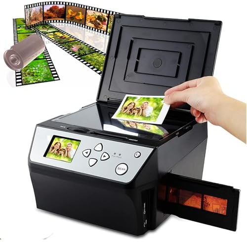 Filmslidescanner, 2,4 tums LCD-skärm fotoscanner, 22 MP HD-filmscanner, för att konvertera 135 filmer, 35 mm bilder, 110 filmer, foton