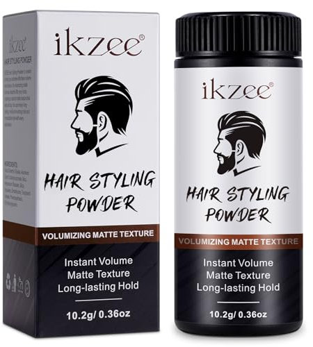Volumen Puder Haare für Männer, Haar-Styling-Puder, Styling-Puder für Männer mit Natürlichem Look -Matte Textur, Lang Anhaltender Halt-Einfach Aufzutragen, Nicht Fettend, 10g