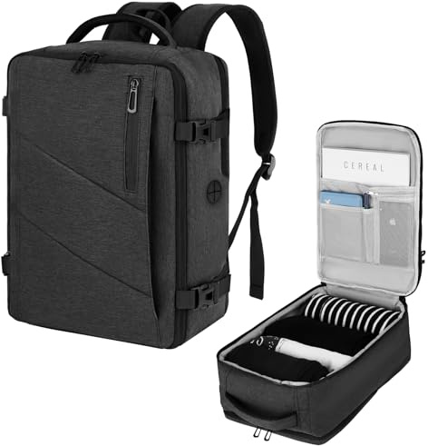 VOESLD Bagage Cabine 40x30x20, Sac a Dos Voyage Sac à Dos Ordinateur Portable Femme Homme Sacs à Dos Loisir Gris