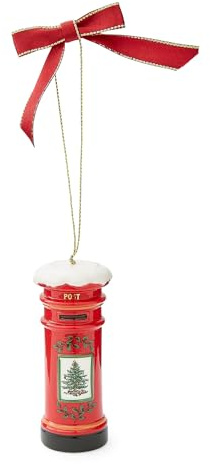 Spode – Tree Brit Post Box Ornament – Red