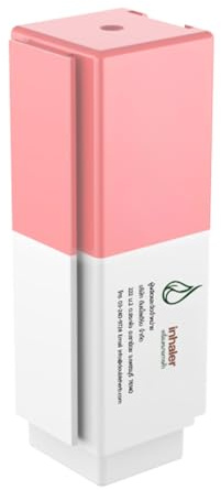 Thai Inhaler - Innovativo inalatore nasale con doppio sistema a innesto, con oli essenziali, portatile, compatto e combinabile, aromaterapia to-go (rosa)