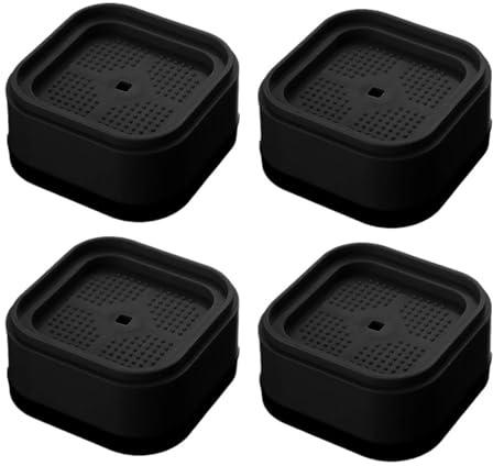Juego De 4 Almohadillas Antivibración For Lavadora, Alfombrilla De Goma For Refrigerador, Soporte De Almohadillas Antivibración.(4pcs-black)