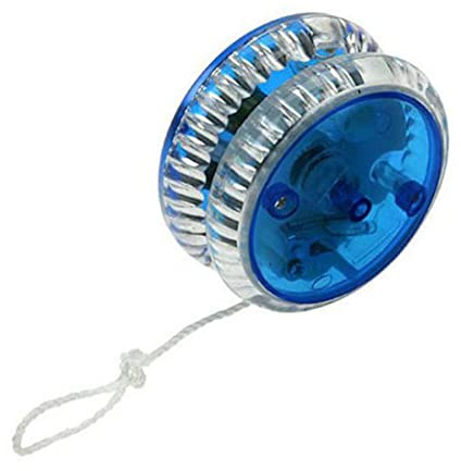 LED Yoyo, 1 pièce Yoyo Professionnel 1, 57x2, 36 Pouces, LED en Plastique, Dessin animé réactif, Portable pour Enfants et Adultes, Bleu