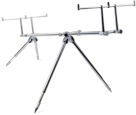X2 Axis Rodpod 3-Rod - Verstellbar bis 116 cm - 4 verstellbare Beine - Aluminium - Karpfenrutenhalter - Stabile Rutenpositionierung - Langlebig & Kompakt - Für 3 Ruten.