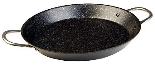 WECOOK! - Paellera Antiadherente de Inducción 46 cm | Aluminio Prensado | Revestimiento Ecológico Titanio QuanTanium | Apta para Vitrocerámica, Gas, Eléctrica, Negro, Aluminio