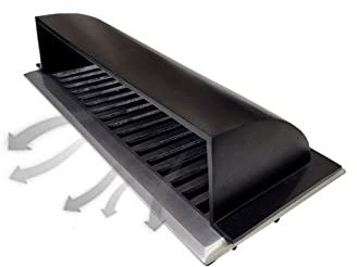 Prima Decorative Hardware Floor Vent Air Deflector/Diverter 4x10 – Dome Design, Heavy Duty, Cast Aluminum Air Vent Deflectors - Rust Free, Powder Coated Finish ‎Floor Vent Deflectors - Black