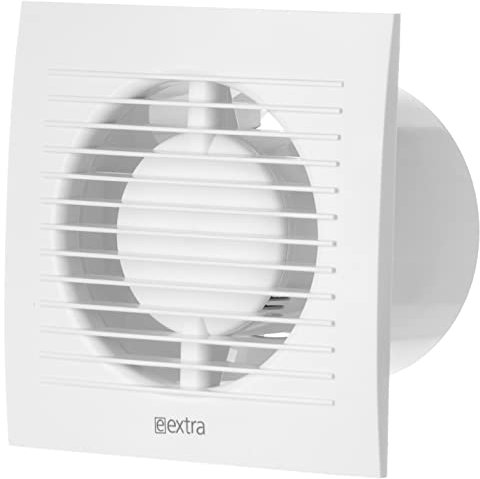 Steinberg14 White 100mm Bathroom Fan - Bathroom Extractor Fan - Wall Ventilation Fan - 4 inch Exhaust Fan for Ventilation in Bathroom, Kitchen and Toilet - Ventilator Against Moisture