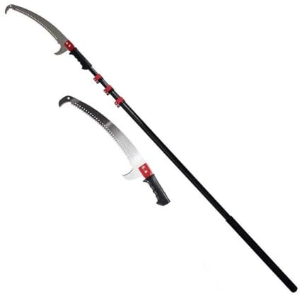 Telescopic Pruning Saw,Professional Extendable Telescoping Landscaping Pole Pruning Saw Used for Trimming Branches and Leaves High-Altitude Fruit Tree Saw Tree Pruner Pole