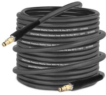 OHAYORI 10m Hochdruckschlauch für Karcher K2 K3 K4 K5 K7, Hochdruckreiniger Schlauch Zubehör, Schnellverschluss Click-Steckanschluss für Auto, Patio, Einfahrtsreinigung