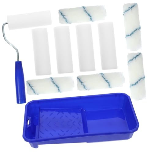 Veemoon 1ensemble Set Peinture Avec Couvercles De Remplacement Outils De Peinture Pour Et Plafonds Manchons Mousse Têtes De Brosse Fournitures Pour Peintres