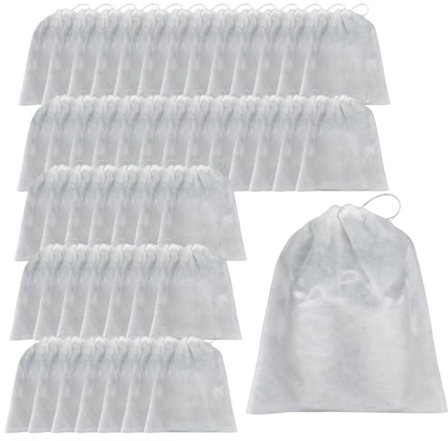 Sacchetti per scarpe, coperture antipolvere per scarpe da viaggio, sacchetti con coulisse, protezione anti-ingiallimento, tessuto non tessuto traspirante, uso in viaggio e nell'armadio, 12 x 17, 24 x