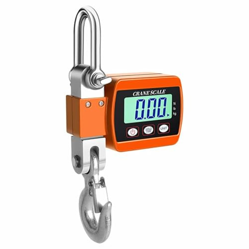 Idota Kraanvågskala 500KG Hängvågskala Digital LCD Vågskala Viltvågskala Fiskvåg Havsvågskala (Orange)