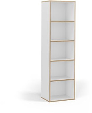 Vicco Bücherregal Tetrix, Weiß, 40 x 140 cm mit 5 Fächern