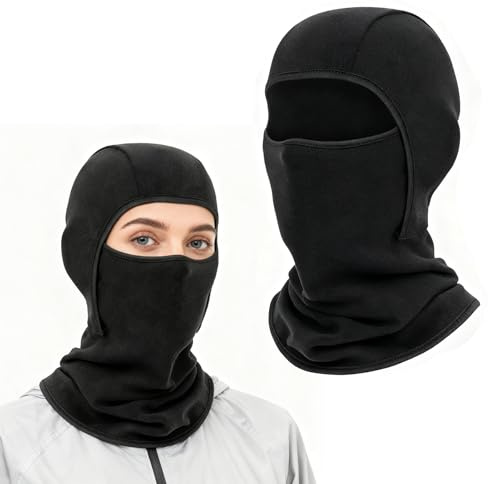 VGMANTA Unisex termofleece balaclava kvinnor män halsduk med huva vinter termo skidmask med nackvärmare multifunktionell ull balaclava vintermössa dam för sport och utomhus cykling motorcyklar B