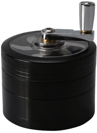 Molinillo Manual, Triturador De Hierbas Y Especias, for Hierbas, Café, Sal, Pimienta, Nuez Moscada, Jengibre, Sal Gruesa Y Granos De Pimienta. Herramienta De Molienda Portátil.(Black)