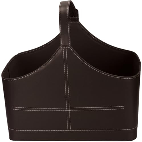 Otbushit Cesta de Vino Cesta de Vino de Cuero Impermeable portátil con asa Superior Almacenamiento Multifuncional para Frutas, Verduras, refrigerios para Picnic en la Playa