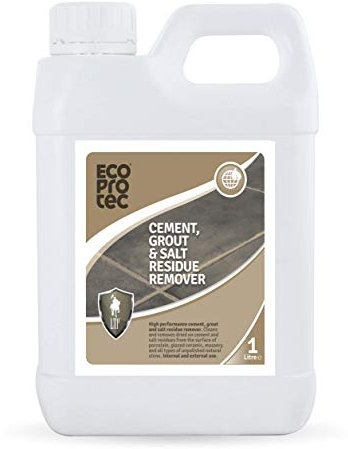 ECOPROTEC Cement, Grout & Salt Residue Remover for Tile & Stone | Rapid Action Concentrated Cleaner (1 Litre)