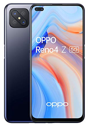 OPPO Reno 4 Z - Smartphone 5G Débloqué - Téléphone 5G 128 Go - 8 Go de RAM - Écran 120 Hz - Batterie 4000 mAh - Quadruple Capteur Photo 48 MP - USB-C - Android 10 - Noir Encre (Reconditionné)