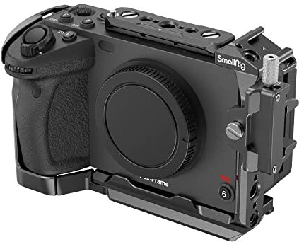 SMALLRIG Cage für Sony FX30 FX3 mit HDMI-Kabelklemme, Klassisch Hellschwarze Oberfläche, Inklusive Kaltschuh und NATO-Schiene, Modulares Design, Kompatibel mit Original-XLR-Griff - 4183B