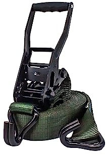 LASIPROFI - Zurrgurt 50 mm | Zweiteiliger Gurt mit Druckratsche und Doppelspitzhaken. Zurrkraft: 2.500daN (kg) (gerader Zug), 5.000daN (kg) (Umreifung), Vorspannkraft: 350daN | Länge: 8m; Farbe: Oliv