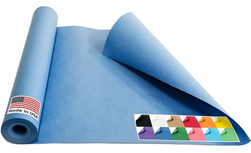 Paclord USA Made 18 x 1200 Dark Blue Kraft Paper Roll, 45 lbs Thickness, American Quality Colored Kraft Paper for School, Bulletin Board - Non-Toxic, Odorless, Safe for Kids