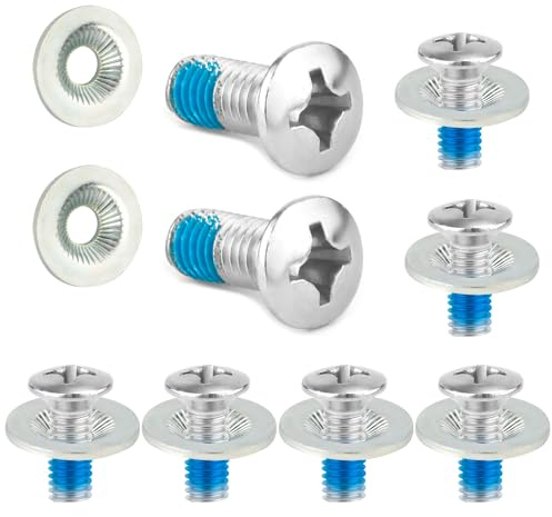 16 Pezzi Set di Viti per Attacchi per Snowboard, Viti di Montaggio per Snowboard in Acciaio Inossidabile con Rondelle Antiscivolo per Hardware di Ricambio per Snowboard Sportivo