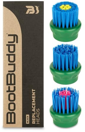 Boot Buddy Paquete de 3 cabezales de repuesto – Juego de cepillos intercambiables para el cuidado del calzado y fácil limpieza de zapatos