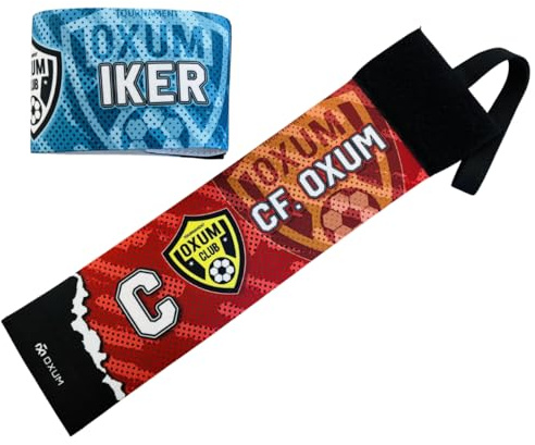 OXUM Sport Custom Captain's Armband for Kids and Adults - Personalized Football Armband with Your Crest, Your Name, and Your Colors - Elastic and Adjustable Armband
